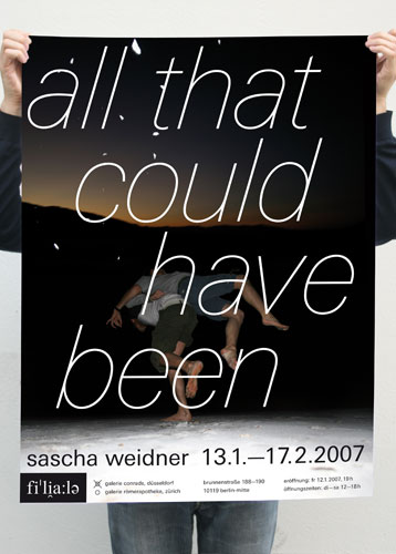 Plakat für die Ausstellung von Sascha Weidner in der Galerie Filiale, Berlin